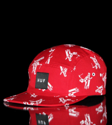 Huf 5 Panel Cap Joyride Volley red