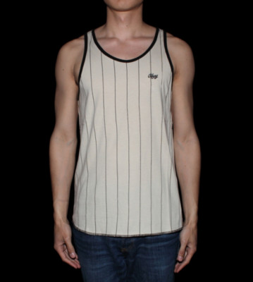 Obey Tanktop Outfield beige fog/black coffee