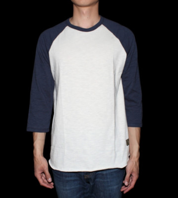 Obey Baseball Shirt Old Time Slub white naturaly/mood indigo