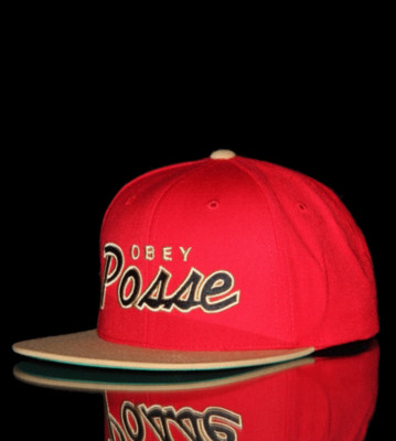 Obey Snap Cap Obey Posse red/tan