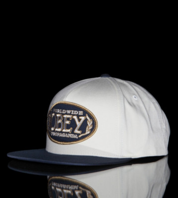 Obey Snap Cap Obey Oval white natural/navy