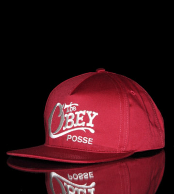 Obey Snap Cap Quality Delivery red burgundy