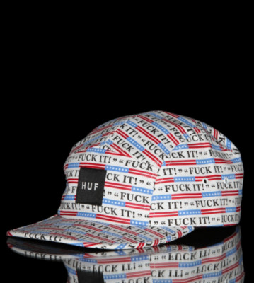 Huf 5 Panel Cap Fuck It Volley white allover