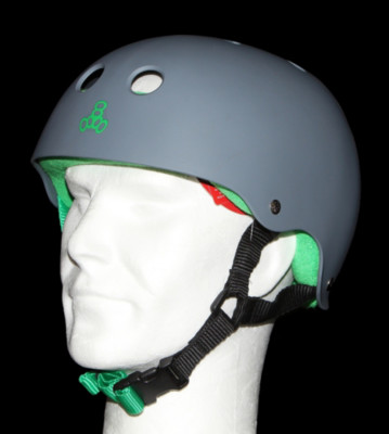 Triple 8 Helmet Rubber grey carbon rubber