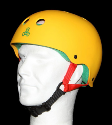 Triple 8 Helmet Rubber yellow rasta